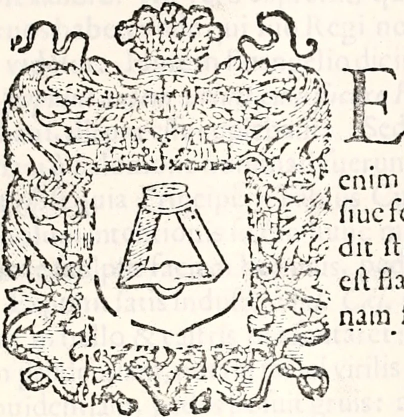 An illustration from Orbis Polonvs, splendoribus caeli: Triumphis mundi: pulchritudine animantium: decore aquatilium: naturae excellentia reptilium, condecoratvs. In qvo antiqva Sarmatarvm gentilitia, pervetvstae nobilitatis polonae insignia, vetera & noua indigenatus meritorum praemia & arma, specificantur & relucent. Nunc primum, vt Latinitati consecratus, ita claritate & veritate perspicuus, 1641, leaf 386