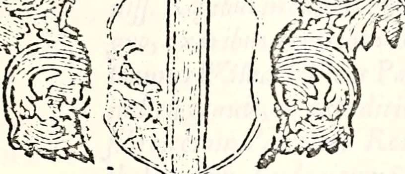 An illustration from Orbis Polonvs, splendoribus caeli: Triumphis mundi: pulchritudine animantium: decore aquatilium: naturae excellentia reptilium, condecoratvs. In qvo antiqva Sarmatarvm gentilitia, pervetvstae nobilitatis polonae insignia, vetera & noua indigenatus meritorum praemia & arma, specificantur & relucent. Nunc primum, vt Latinitati consecratus, ita claritate & veritate perspicuus, 1641, leaf 552