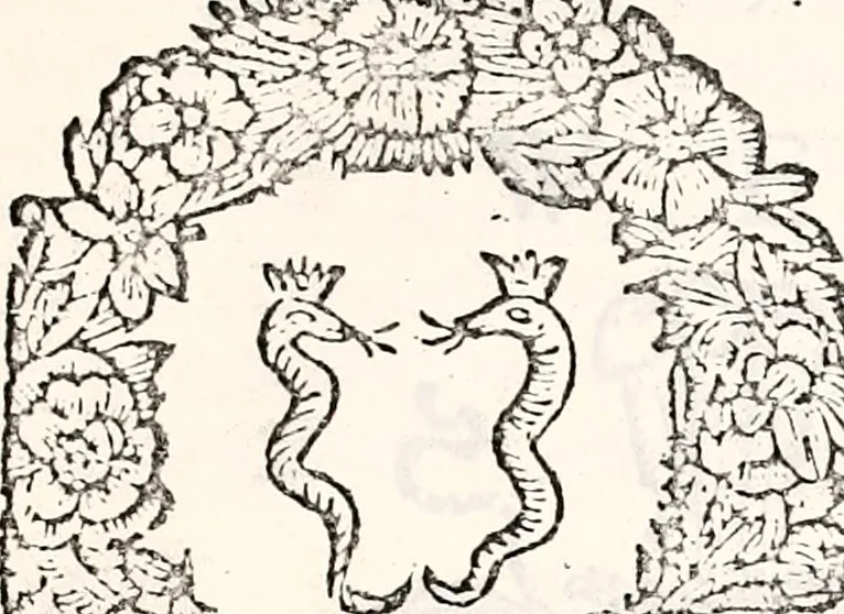 An illustration from Orbis Polonvs, splendoribus caeli: Triumphis mundi: pulchritudine animantium: decore aquatilium: naturae excellentia reptilium, condecoratvs. In qvo antiqva Sarmatarvm gentilitia, pervetvstae nobilitatis polonae insignia, vetera & noua indigenatus meritorum praemia & arma, specificantur & relucent. Nunc primum, vt Latinitati consecratus, ita claritate & veritate perspicuus, 1641, leaf 588