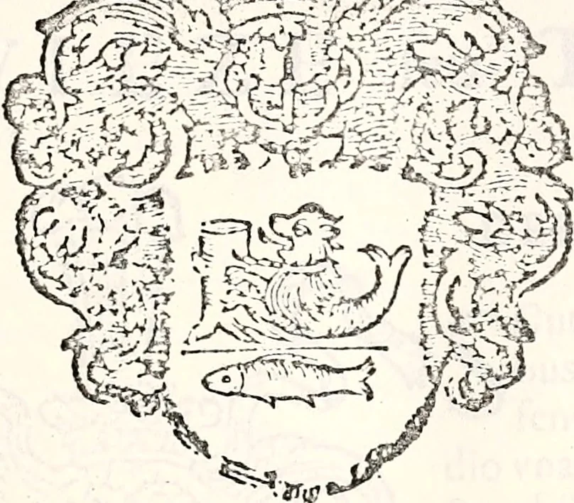 An illustration from Orbis Polonvs, splendoribus caeli: Triumphis mundi: pulchritudine animantium: decore aquatilium: naturae excellentia reptilium, condecoratvs. In qvo antiqva Sarmatarvm gentilitia, pervetvstae nobilitatis polonae insignia, vetera & noua indigenatus meritorum praemia & arma, specificantur & relucent. Nunc primum, vt Latinitati consecratus, ita claritate & veritate perspicuus, 1641, leaf 590
