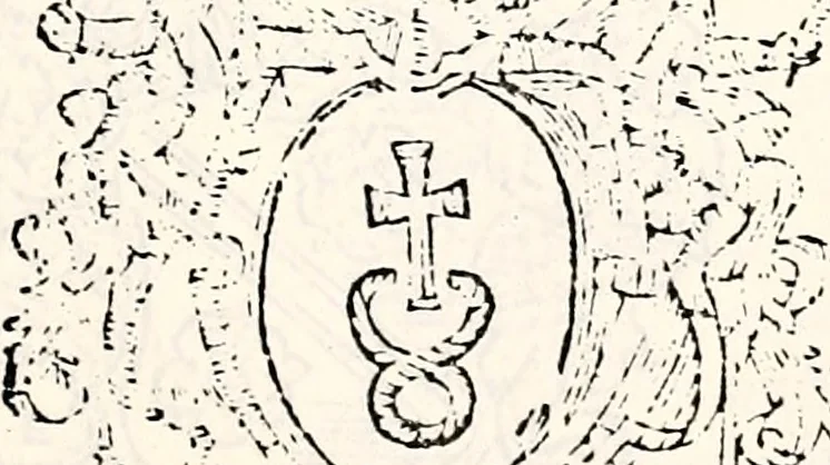 An illustration from Orbis Polonvs, splendoribus caeli: Triumphis mundi: pulchritudine animantium: decore aquatilium: naturae excellentia reptilium, condecoratvs. In qvo antiqva Sarmatarvm gentilitia, pervetvstae nobilitatis polonae insignia, vetera & noua indigenatus meritorum praemia & arma, specificantur & relucent. Nunc primum, vt Latinitati consecratus, ita claritate & veritate perspicuus, 1641, leaf 710