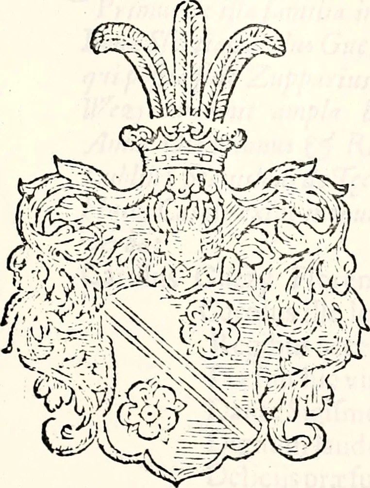 An illustration from Orbis Polonvs, splendoribus caeli: Triumphis mundi: pulchritudine animantium: decore aquatilium: naturae excellentia reptilium, condecoratvs. In qvo antiqva Sarmatarvm gentilitia, pervetvstae nobilitatis polonae insignia, vetera & noua indigenatus meritorum praemia & arma, specificantur & relucent. Nunc primum, vt Latinitati consecratus, ita claritate & veritate perspicuus, 1641, leaf 712