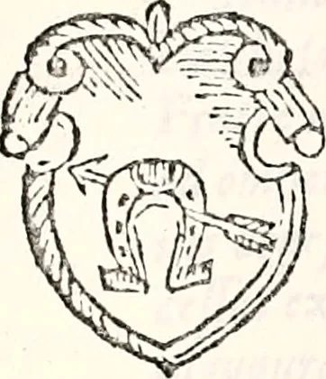 An illustration from Orbis Polonvs, splendoribus caeli: Triumphis mundi: pulchritudine animantium: decore aquatilium: naturae excellentia reptilium, condecoratvs. In qvo antiqva Sarmatarvm gentilitia, pervetvstae nobilitatis polonae insignia, vetera & noua indigenatus meritorum praemia & arma, specificantur & relucent. Nunc primum, vt Latinitati consecratus, ita claritate & veritate perspicuus, 1641, leaf 732