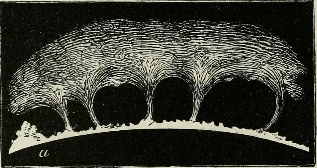 An illustration from The orbs around us : a series of familiar essays on the moon and planets, meteors and comets, the sun and coloured pairs of suns, 1902, leaf 319