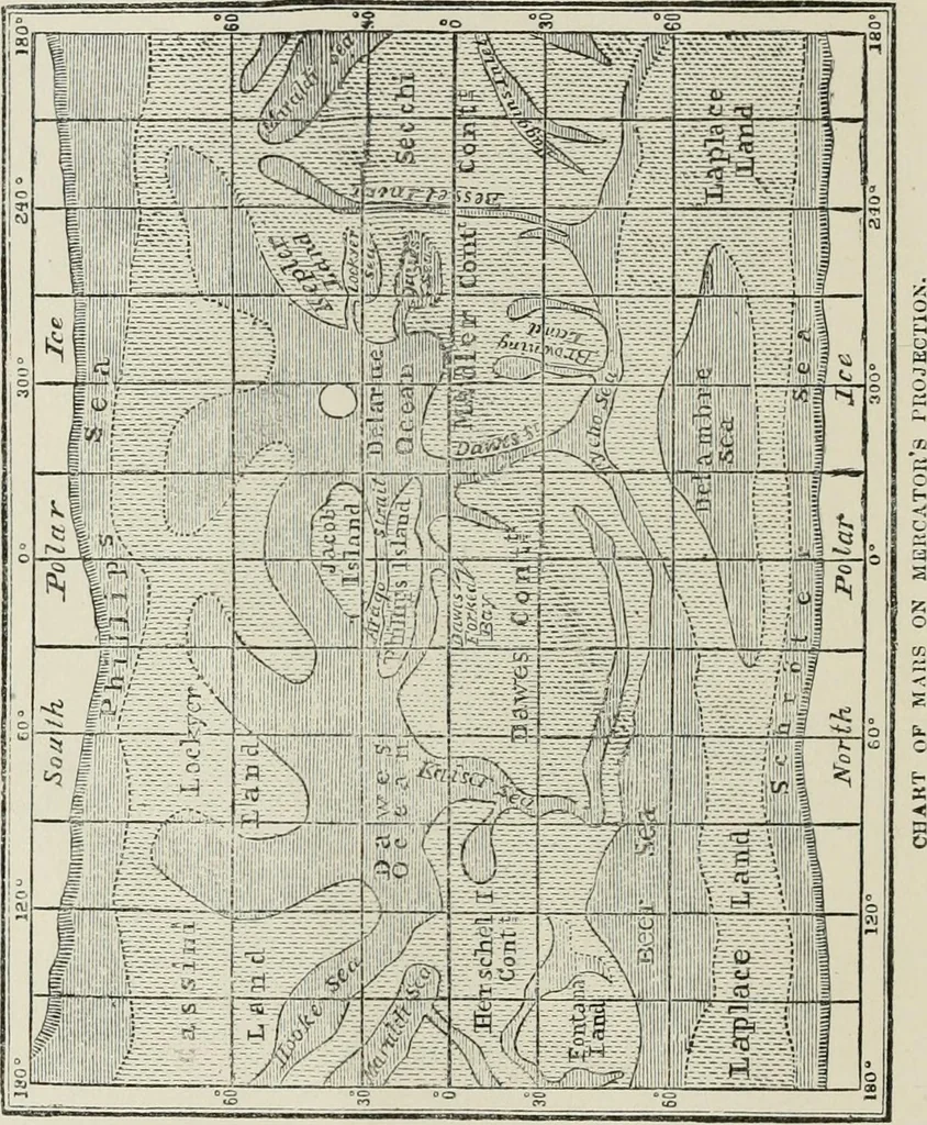 An illustration from The orbs around us : a series of familiar essays on the moon and planets, meteors and comets, the sun and coloured pairs of suns, 1902, leaf 7