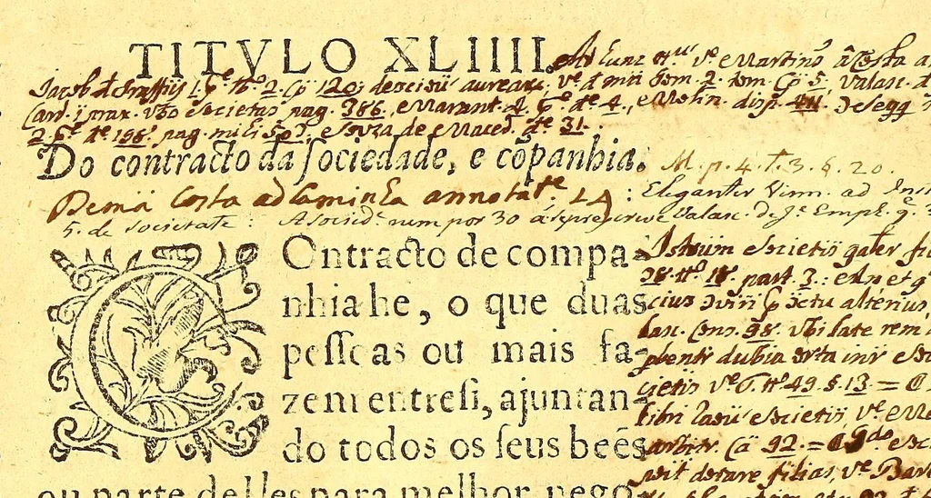 An illustration from Ordenaços, e leis do reino de Portugal, 1603, leaf 673