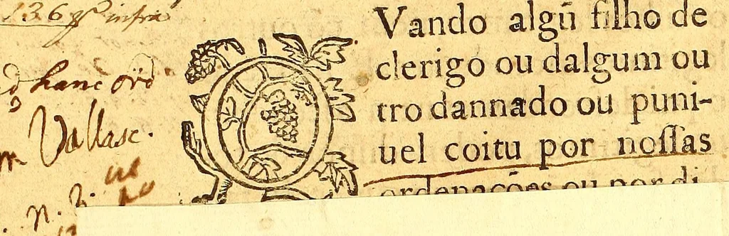 An illustration from Ordenaços, e leis do reino de Portugal, 1603, leaf 738