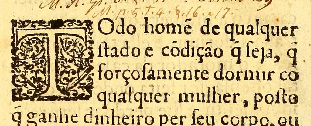 An illustration from Ordenaços, e leis do reino de Portugal, 1603, leaf 820