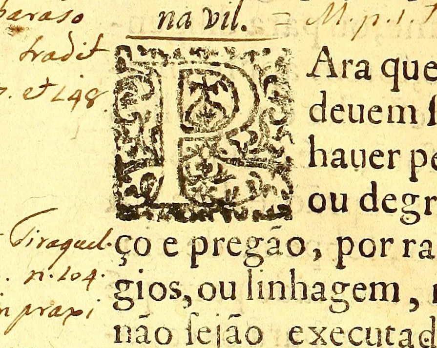 An illustration from Ordenaços, e leis do reino de Portugal, 1603, leaf 966