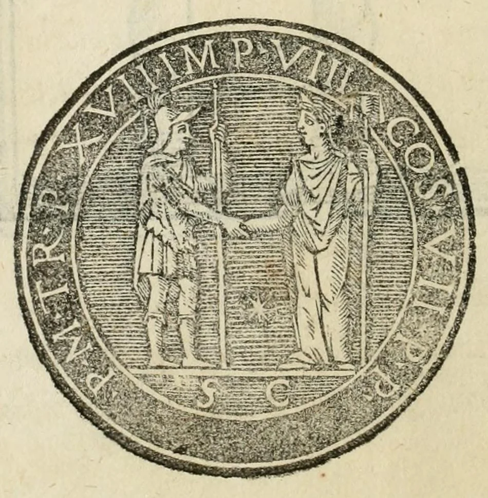 An illustration from Ordine, pompe, apparati, et cerimonie delle solenne intrate di Carlo V. imp. sempre avg. nella citta di Roma, Siena, et Fiorenza, 1536, leaf 6