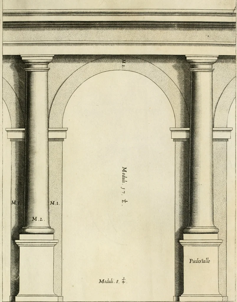 An illustration from Regola delli cinque ordini d'architettura, 1635, leaf 14