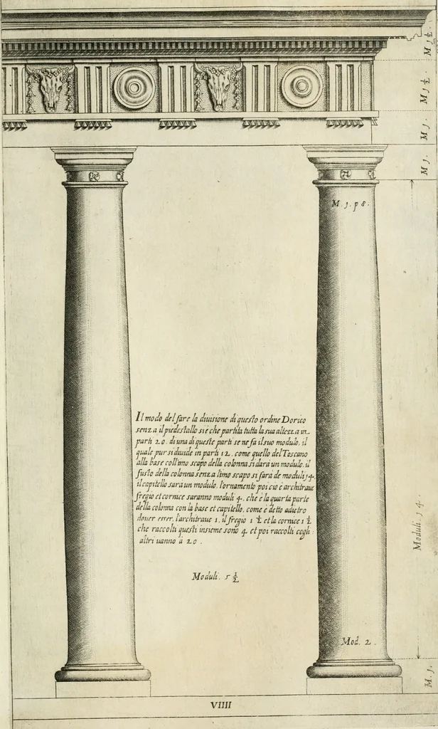 An illustration from Regola delli cinque ordini d'architettura, 1635, leaf 20