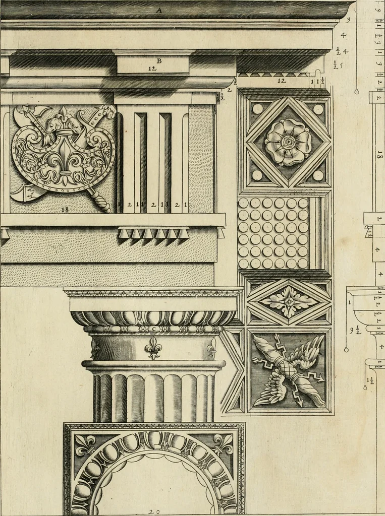 An illustration from Regola delli cinque ordini d'architettura, 1635, leaf 30