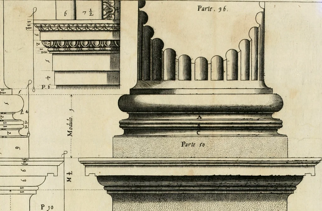 An illustration from Regola delli cinque ordini d'architettura, 1635, leaf 38