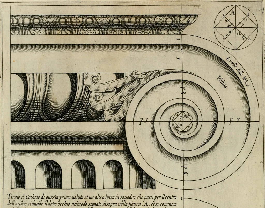 An illustration from Regola delli cinque ordini d'architettura, 1635, leaf 43