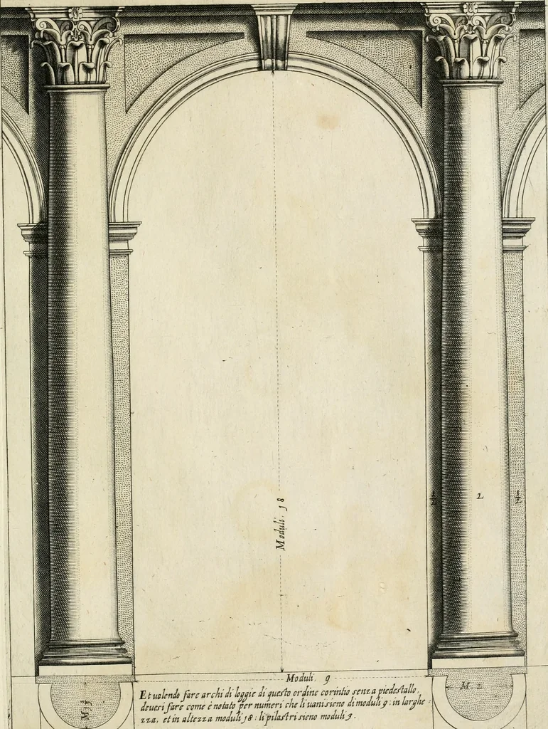 An illustration from Regola delli cinque ordini d'architettura, 1635, leaf 46