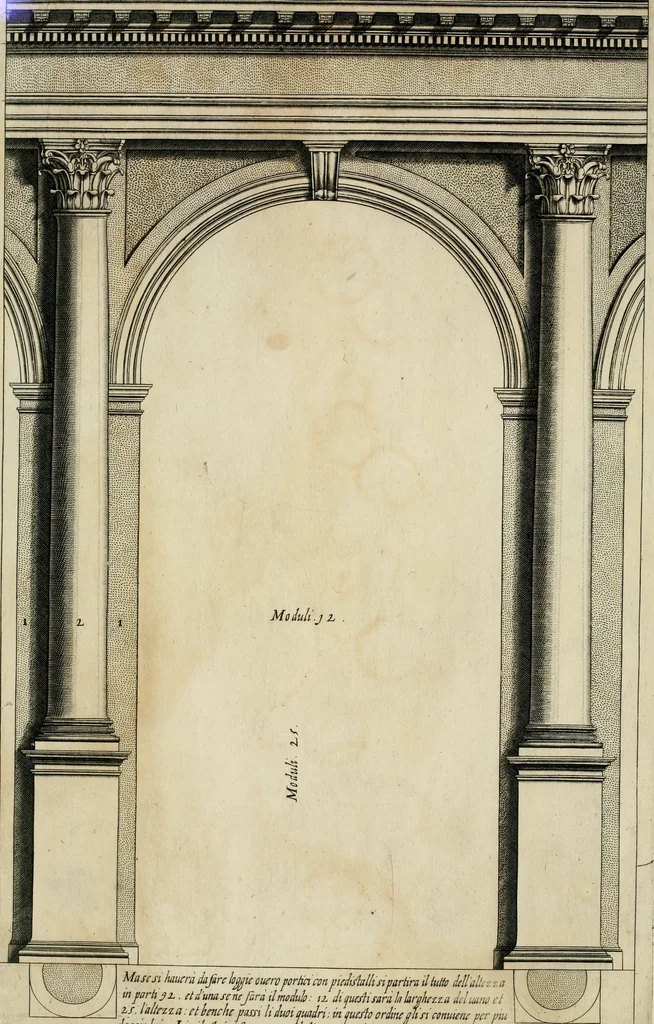 An illustration from Regola delli cinque ordini d'architettura, 1635, leaf 49