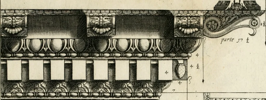 An illustration from Regola delli cinque ordini d'architettura, 1635, leaf 54