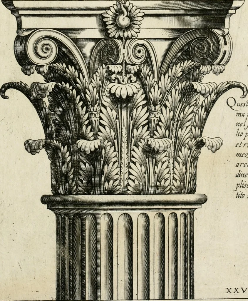 An illustration from Regola delli cinque ordini d'architettura, 1635, leaf 54