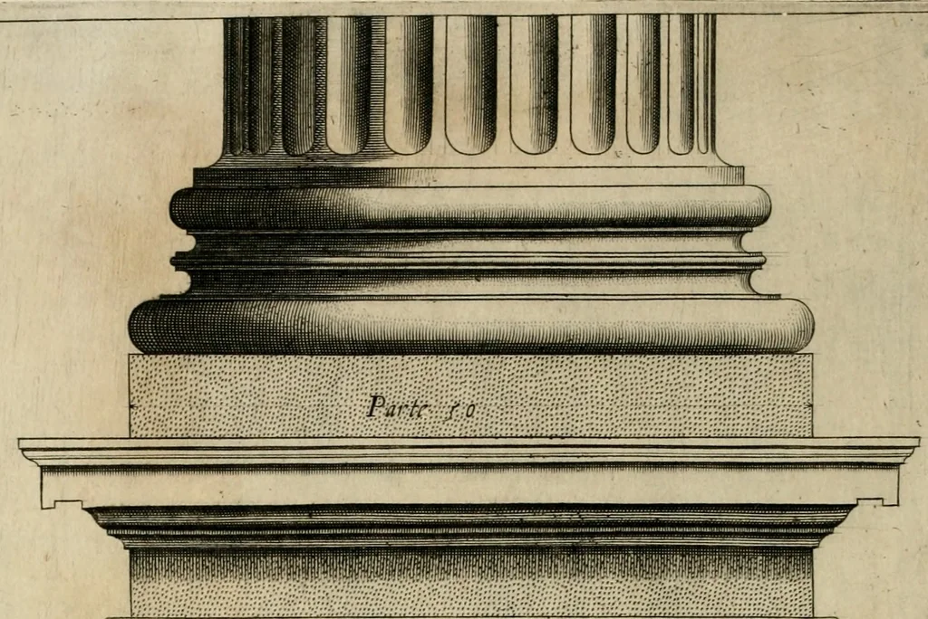 An illustration from Regola delli cinque ordini d'architettura, 1635, leaf 57