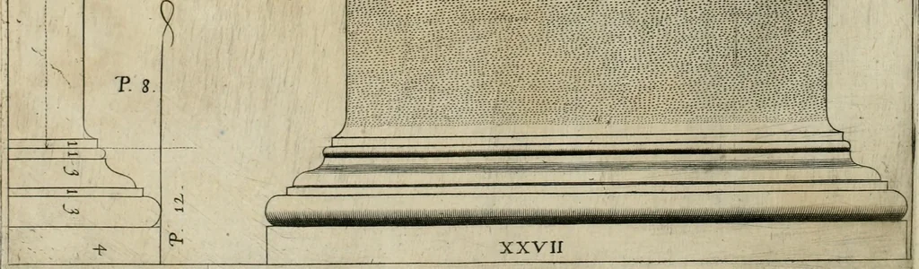 An illustration from Regola delli cinque ordini d'architettura, 1635, leaf 57
