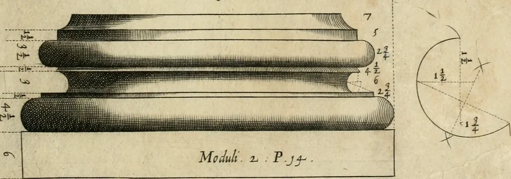 An illustration from Regola delli cinque ordini d'architettura, 1635, leaf 62