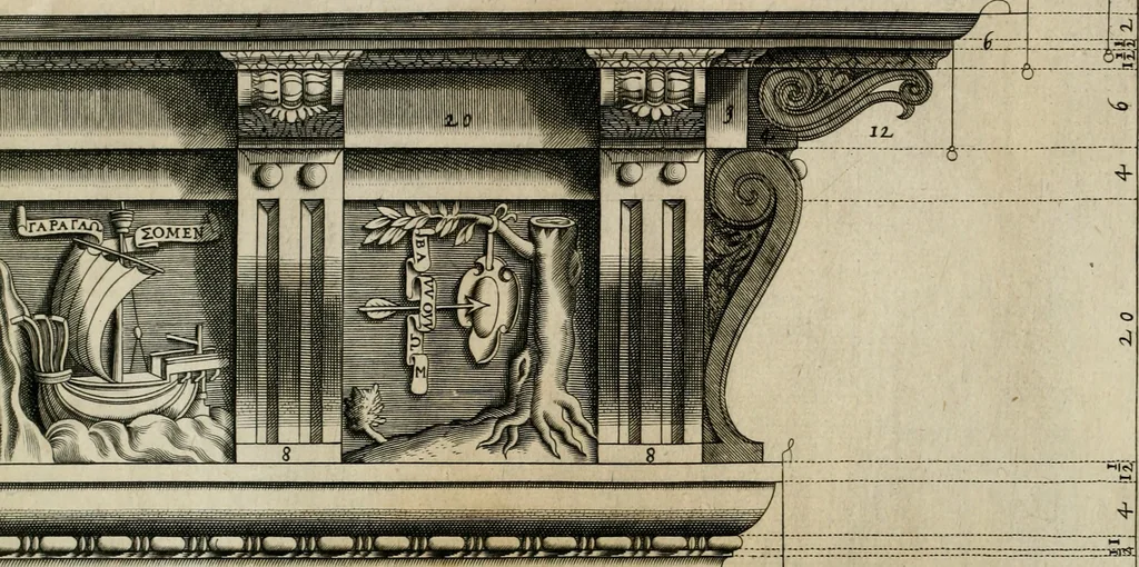 An illustration from Regola delli cinque ordini d'architettura, 1635, leaf 67