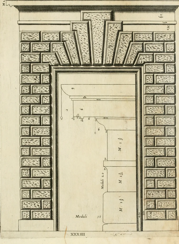 An illustration from Regola delli cinque ordini d'architettura, 1635, leaf 70