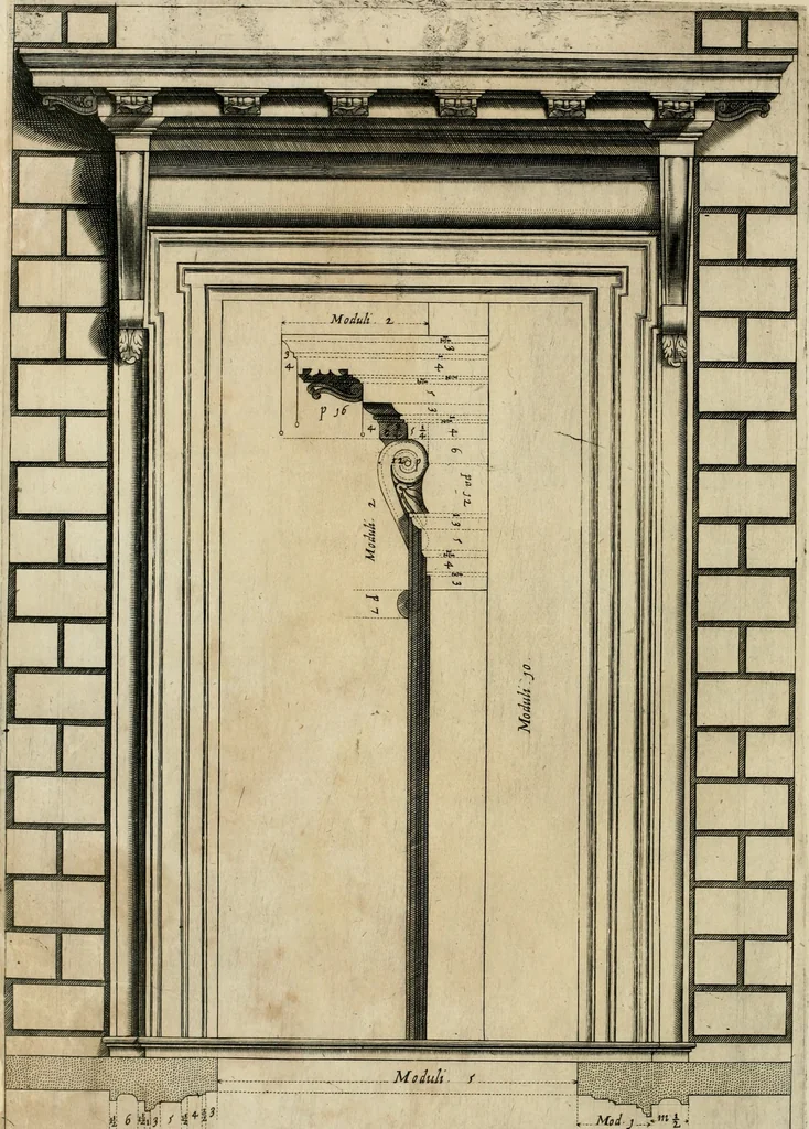 An illustration from Regola delli cinque ordini d'architettura, 1635, leaf 73