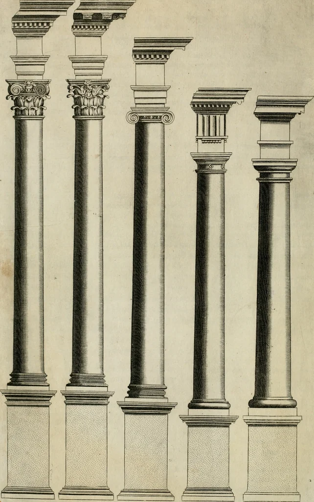 An illustration from Regola delli cinque ordini d'architettura, 1635, leaf 9