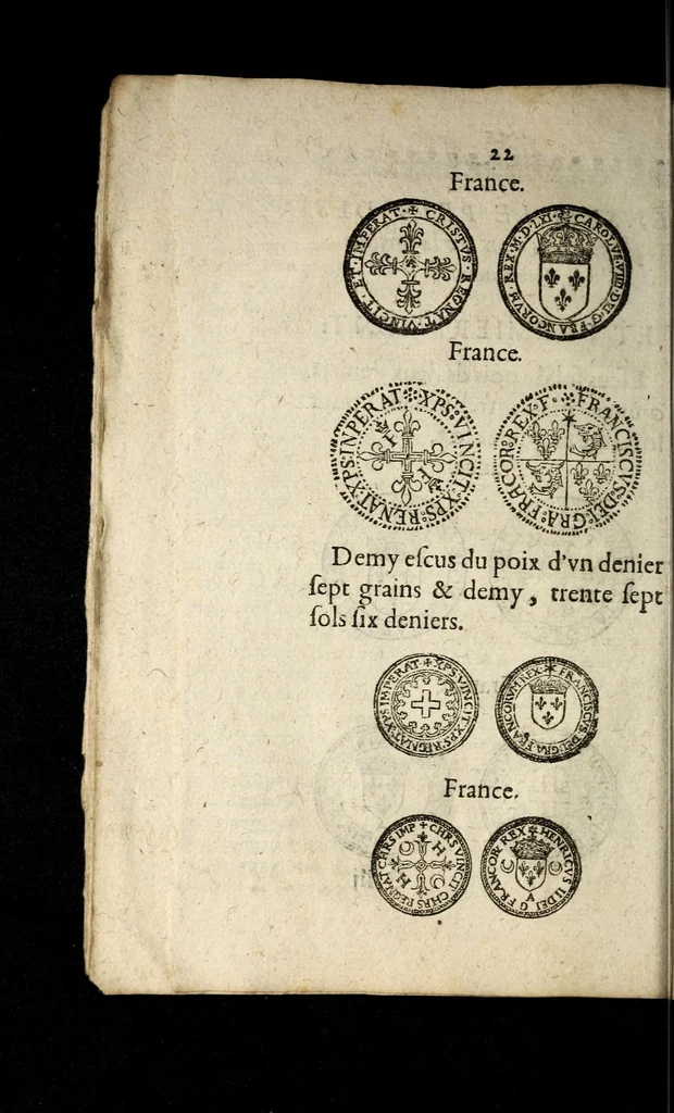 An illustration from Ordonnance du Roy, sur le faict & reglement general de ses monnoyes., 1615, leaf 22