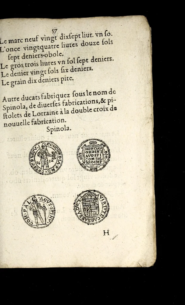 An illustration from Ordonnance du Roy, sur le faict & reglement general de ses monnoyes., 1615, leaf 57
