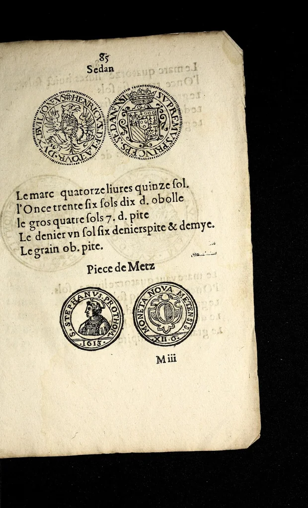 An illustration from Ordonnance du Roy, sur le faict & reglement general de ses monnoyes., 1615, leaf 85