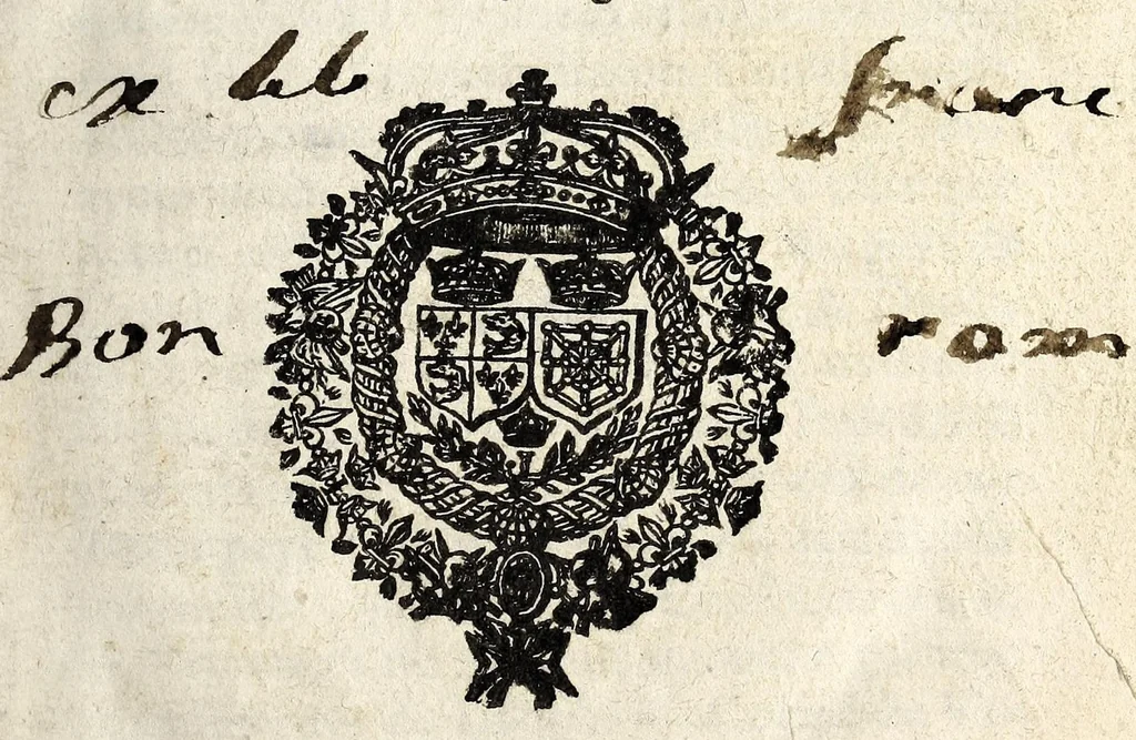 An illustration from Ordonnances d'Abeville, svr le faict de la ivstice & abreuiation des procés au pays de Dauphiné ..., 1646, leaf 1