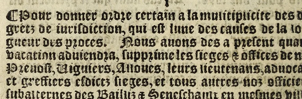 An illustration from Ordonnances dv Roy Charles neusiesme á present regnant, faictes en son conseil, sur les plainctes, doleances, & remonstrances des deputez des trois estaz, tenuz en la ville d'Orleans., 1561, leaf 18