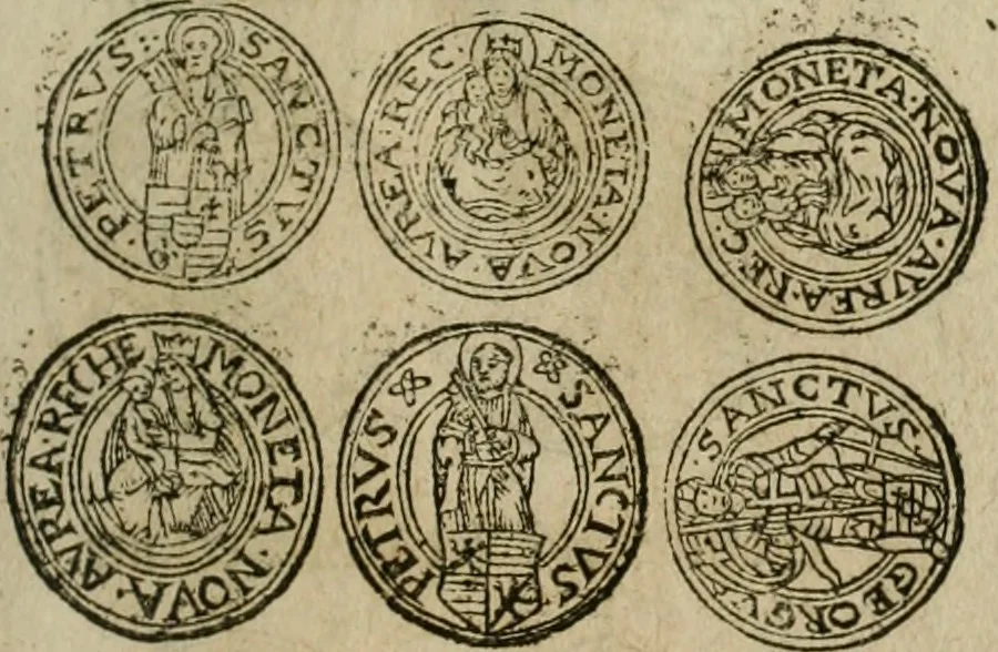 An illustration from Ordonnancie ende instructie naer de welcke voort-aen hen moeten reguleren die ghesworen wisselaers ofte collecteurs vande goude ende silvere penningen, wesende verboden, gheschroyt, te licht oft te seer versleten, ende oversulex verclaert ende ghehouden voor billoen, daer toe geoommitteert om de selve te leveren inde munten van Sijne Majesteyt, ende al daer bekeert te worden in penninghen van hunnen slaghe, 1633, leaf 102