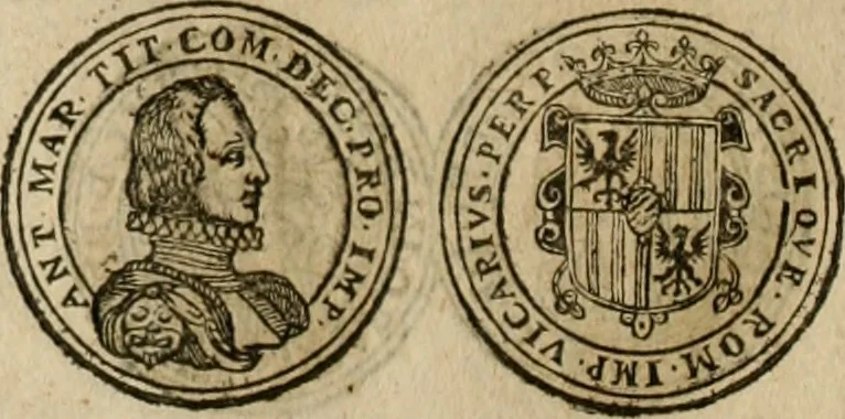 An illustration from Ordonnancie ende instructie naer de welcke voort-aen hen moeten reguleren die ghesworen wisselaers ofte collecteurs vande goude ende silvere penningen, wesende verboden, gheschroyt, te licht oft te seer versleten, ende oversulex verclaert ende ghehouden voor billoen, daer toe geoommitteert om de selve te leveren inde munten van Sijne Majesteyt, ende al daer bekeert te worden in penninghen van hunnen slaghe, 1633, leaf 103