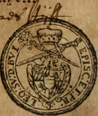 An illustration from Ordonnancie ende instructie naer de welcke voort-aen hen moeten reguleren die ghesworen wisselaers ofte collecteurs vande goude ende silvere penningen, wesende verboden, gheschroyt, te licht oft te seer versleten, ende oversulex verclaert ende ghehouden voor billoen, daer toe geoommitteert om de selve te leveren inde munten van Sijne Majesteyt, ende al daer bekeert te worden in penninghen van hunnen slaghe, 1633, leaf 105
