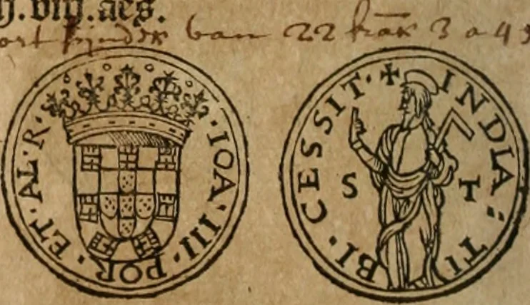 An illustration from Ordonnancie ende instructie naer de welcke voort-aen hen moeten reguleren die ghesworen wisselaers ofte collecteurs vande goude ende silvere penningen, wesende verboden, gheschroyt, te licht oft te seer versleten, ende oversulex verclaert ende ghehouden voor billoen, daer toe geoommitteert om de selve te leveren inde munten van Sijne Majesteyt, ende al daer bekeert te worden in penninghen van hunnen slaghe, 1633, leaf 105