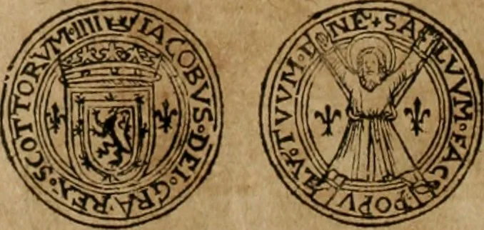 An illustration from Ordonnancie ende instructie naer de welcke voort-aen hen moeten reguleren die ghesworen wisselaers ofte collecteurs vande goude ende silvere penningen, wesende verboden, gheschroyt, te licht oft te seer versleten, ende oversulex verclaert ende ghehouden voor billoen, daer toe geoommitteert om de selve te leveren inde munten van Sijne Majesteyt, ende al daer bekeert te worden in penninghen van hunnen slaghe, 1633, leaf 107