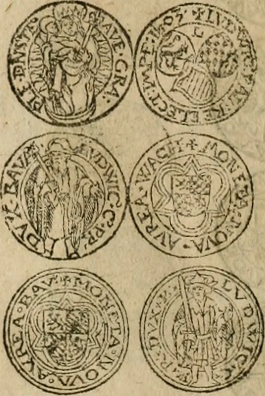 An illustration from Ordonnancie ende instructie naer de welcke voort-aen hen moeten reguleren die ghesworen wisselaers ofte collecteurs vande goude ende silvere penningen, wesende verboden, gheschroyt, te licht oft te seer versleten, ende oversulex verclaert ende ghehouden voor billoen, daer toe geoommitteert om de selve te leveren inde munten van Sijne Majesteyt, ende al daer bekeert te worden in penninghen van hunnen slaghe, 1633, leaf 115