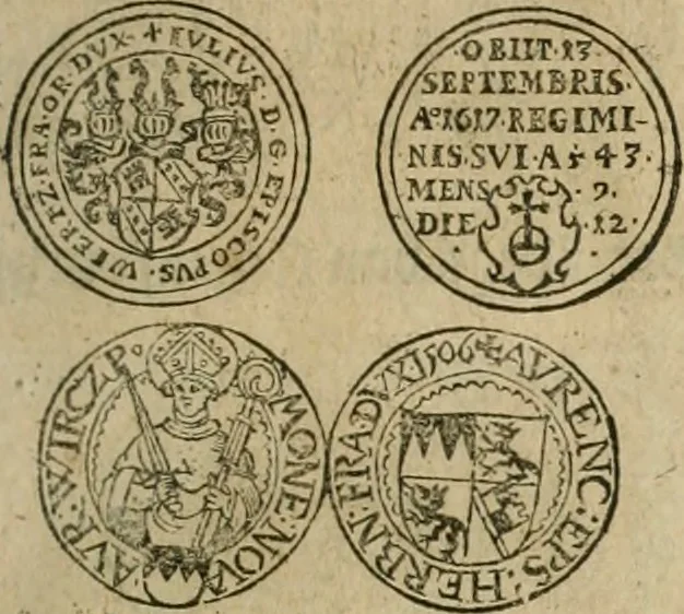 An illustration from Ordonnancie ende instructie naer de welcke voort-aen hen moeten reguleren die ghesworen wisselaers ofte collecteurs vande goude ende silvere penningen, wesende verboden, gheschroyt, te licht oft te seer versleten, ende oversulex verclaert ende ghehouden voor billoen, daer toe geoommitteert om de selve te leveren inde munten van Sijne Majesteyt, ende al daer bekeert te worden in penninghen van hunnen slaghe, 1633, leaf 118