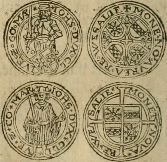 An illustration from Ordonnancie ende instructie naer de welcke voort-aen hen moeten reguleren die ghesworen wisselaers ofte collecteurs vande goude ende silvere penningen, wesende verboden, gheschroyt, te licht oft te seer versleten, ende oversulex verclaert ende ghehouden voor billoen, daer toe geoommitteert om de selve te leveren inde munten van Sijne Majesteyt, ende al daer bekeert te worden in penninghen van hunnen slaghe, 1633, leaf 131