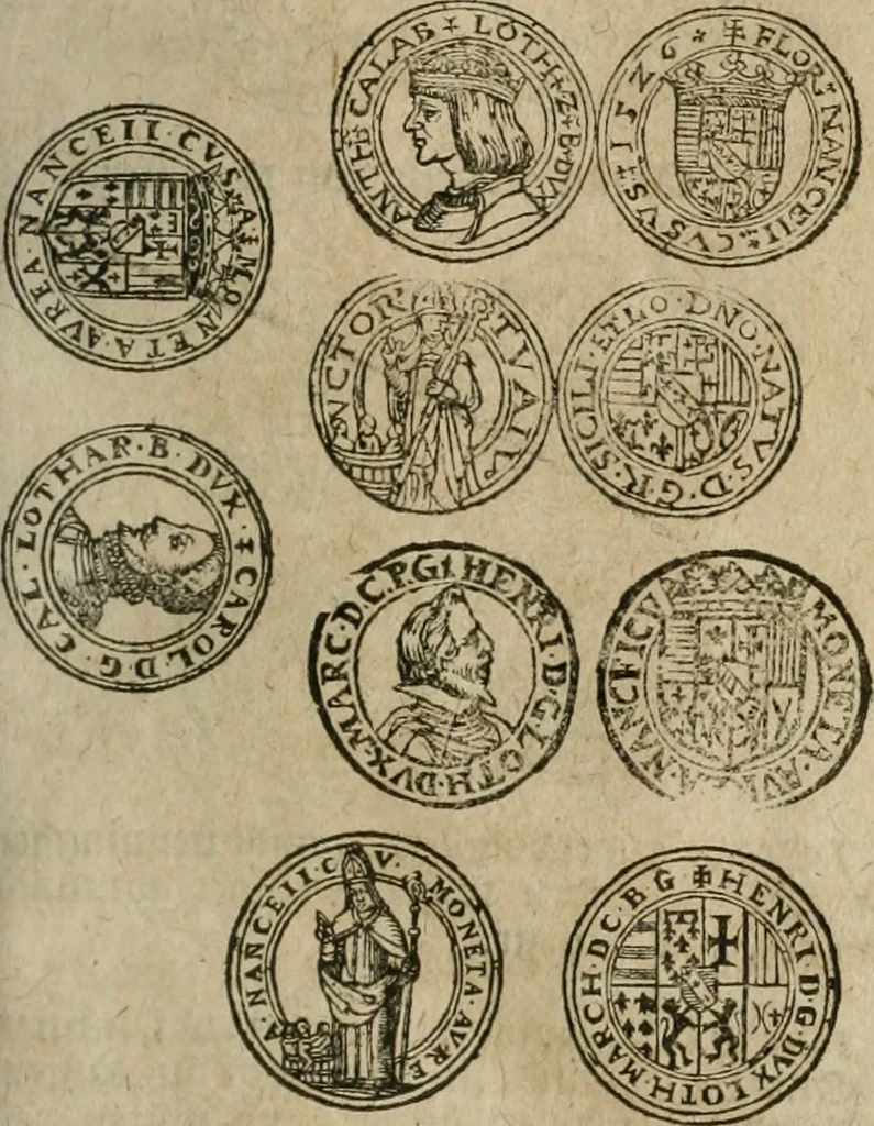 An illustration from Ordonnancie ende instructie naer de welcke voort-aen hen moeten reguleren die ghesworen wisselaers ofte collecteurs vande goude ende silvere penningen, wesende verboden, gheschroyt, te licht oft te seer versleten, ende oversulex verclaert ende ghehouden voor billoen, daer toe geoommitteert om de selve te leveren inde munten van Sijne Majesteyt, ende al daer bekeert te worden in penninghen van hunnen slaghe, 1633, leaf 132