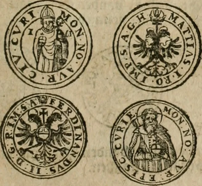 An illustration from Ordonnancie ende instructie naer de welcke voort-aen hen moeten reguleren die ghesworen wisselaers ofte collecteurs vande goude ende silvere penningen, wesende verboden, gheschroyt, te licht oft te seer versleten, ende oversulex verclaert ende ghehouden voor billoen, daer toe geoommitteert om de selve te leveren inde munten van Sijne Majesteyt, ende al daer bekeert te worden in penninghen van hunnen slaghe, 1633, leaf 132