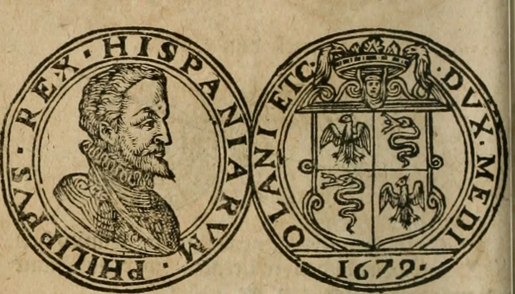 An illustration from Ordonnancie ende instructie naer de welcke voort-aen hen moeten reguleren die ghesworen wisselaers ofte collecteurs vande goude ende silvere penningen, wesende verboden, gheschroyt, te licht oft te seer versleten, ende oversulex verclaert ende ghehouden voor billoen, daer toe geoommitteert om de selve te leveren inde munten van Sijne Majesteyt, ende al daer bekeert te worden in penninghen van hunnen slaghe, 1633, leaf 147