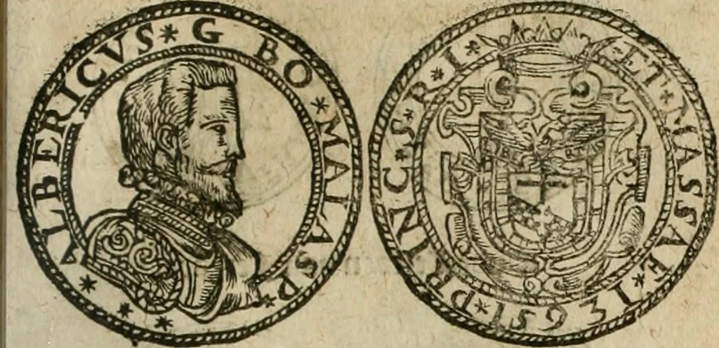 An illustration from Ordonnancie ende instructie naer de welcke voort-aen hen moeten reguleren die ghesworen wisselaers ofte collecteurs vande goude ende silvere penningen, wesende verboden, gheschroyt, te licht oft te seer versleten, ende oversulex verclaert ende ghehouden voor billoen, daer toe geoommitteert om de selve te leveren inde munten van Sijne Majesteyt, ende al daer bekeert te worden in penninghen van hunnen slaghe, 1633, leaf 148