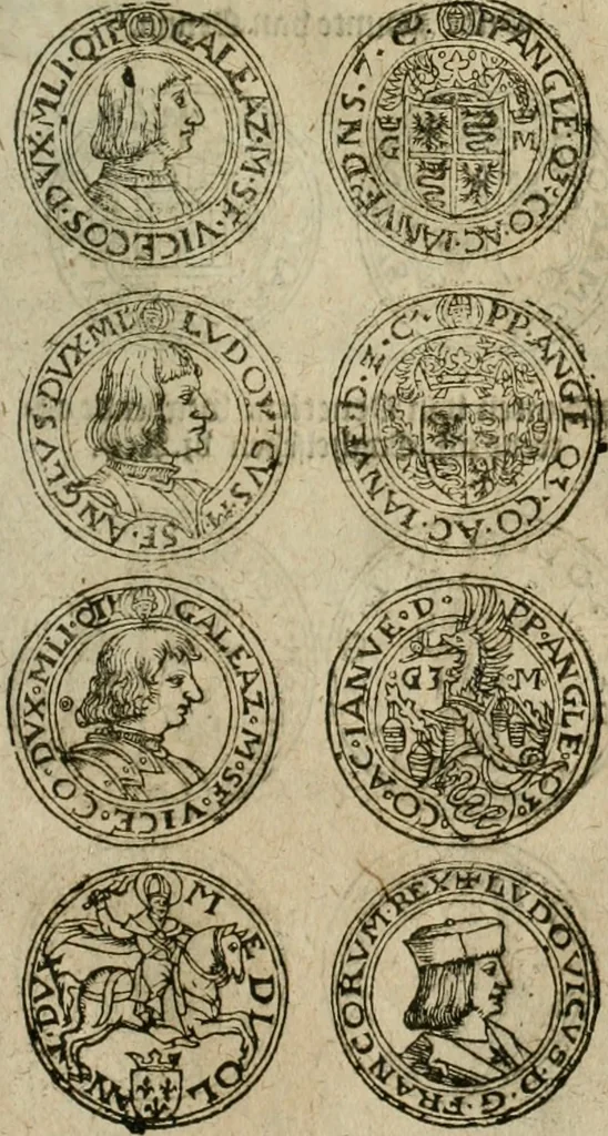 An illustration from Ordonnancie ende instructie naer de welcke voort-aen hen moeten reguleren die ghesworen wisselaers ofte collecteurs vande goude ende silvere penningen, wesende verboden, gheschroyt, te licht oft te seer versleten, ende oversulex verclaert ende ghehouden voor billoen, daer toe geoommitteert om de selve te leveren inde munten van Sijne Majesteyt, ende al daer bekeert te worden in penninghen van hunnen slaghe, 1633, leaf 148
