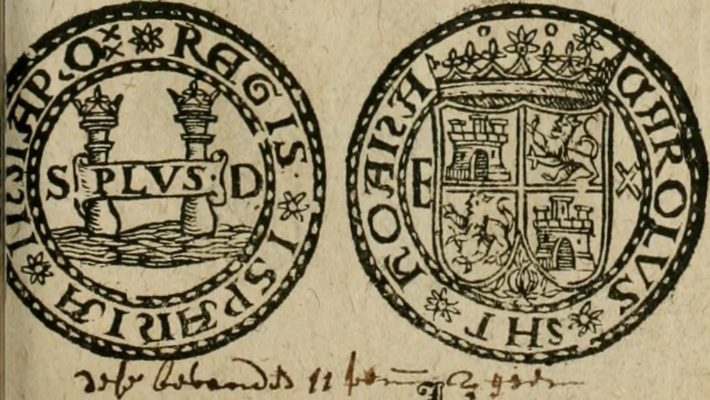 An illustration from Ordonnancie ende instructie naer de welcke voort-aen hen moeten reguleren die ghesworen wisselaers ofte collecteurs vande goude ende silvere penningen, wesende verboden, gheschroyt, te licht oft te seer versleten, ende oversulex verclaert ende ghehouden voor billoen, daer toe geoommitteert om de selve te leveren inde munten van Sijne Majesteyt, ende al daer bekeert te worden in penninghen van hunnen slaghe, 1633, leaf 150