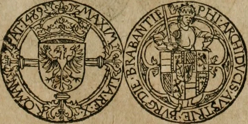 An illustration from Ordonnancie ende instructie naer de welcke voort-aen hen moeten reguleren die ghesworen wisselaers ofte collecteurs vande goude ende silvere penningen, wesende verboden, gheschroyt, te licht oft te seer versleten, ende oversulex verclaert ende ghehouden voor billoen, daer toe geoommitteert om de selve te leveren inde munten van Sijne Majesteyt, ende al daer bekeert te worden in penninghen van hunnen slaghe, 1633, leaf 152